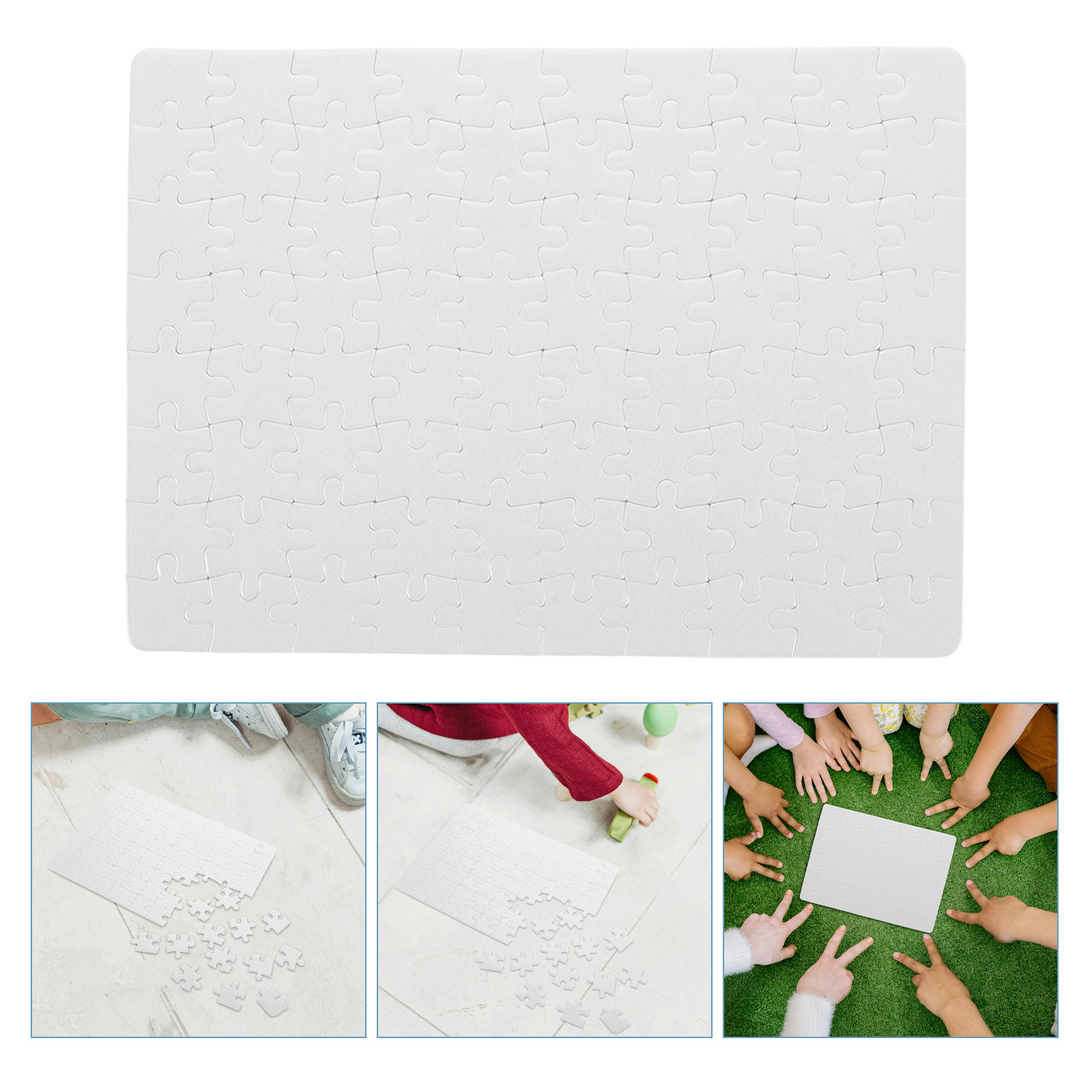 Puzzle Blank White - 4 листа пустых пазлов для сублимации,